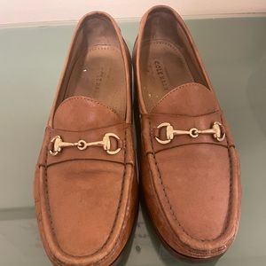 Mens Tan Cole Haan Horsebit loafers.